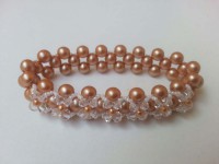 Pulsera perlas y cristal Swarovski